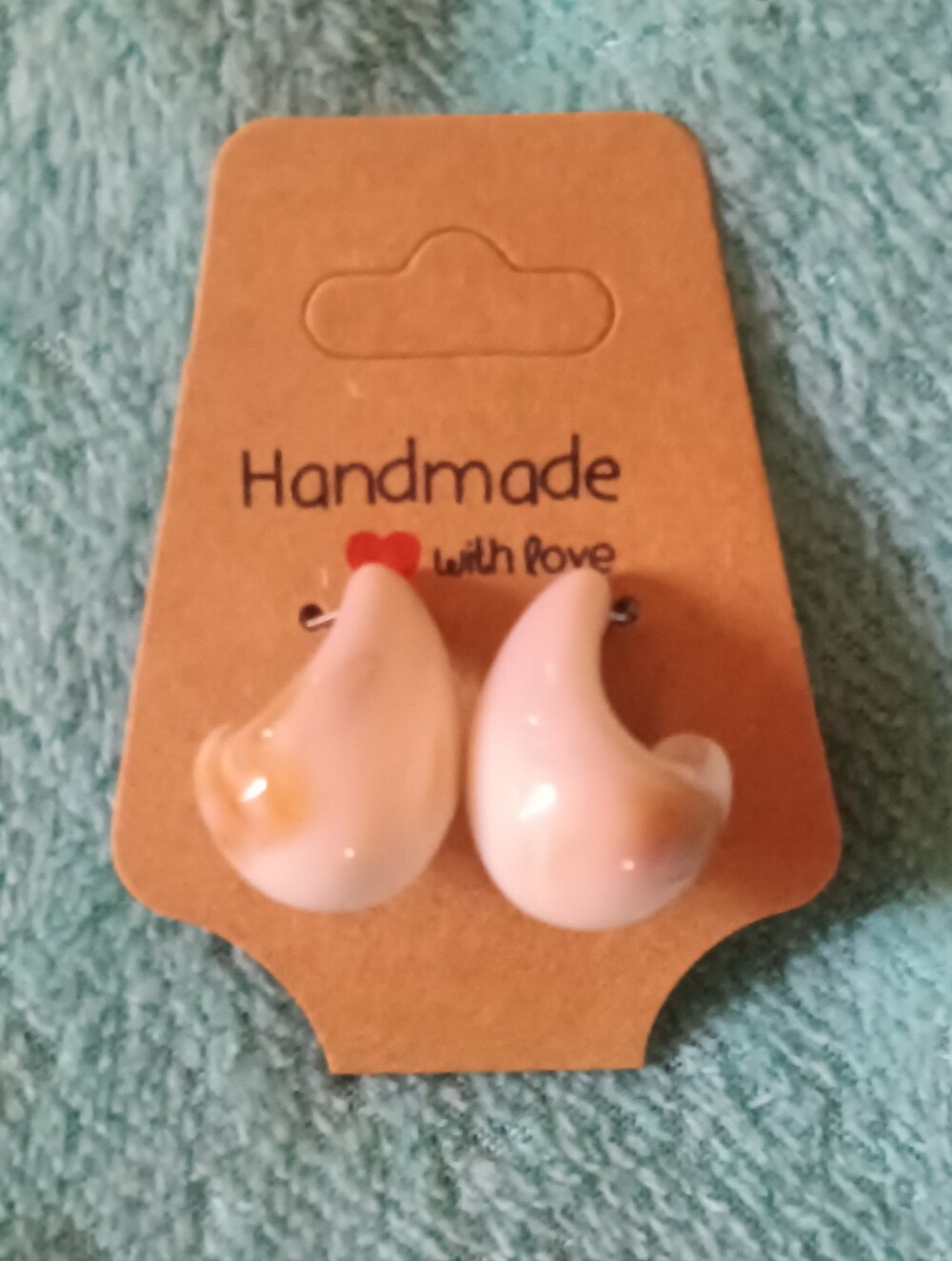 Handmade Opal Teardrop Earrings